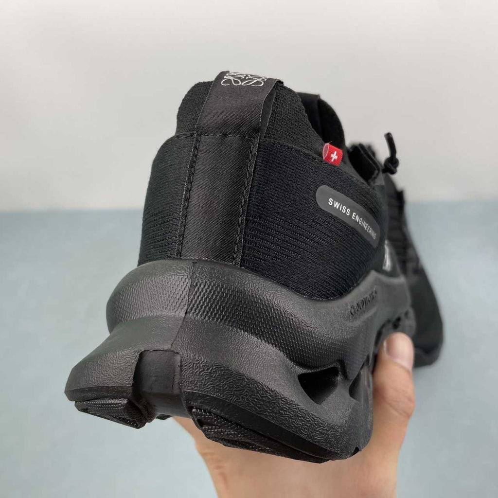 LOEWE + ON Cloudtilt stretch recycled-knit sneakers nero