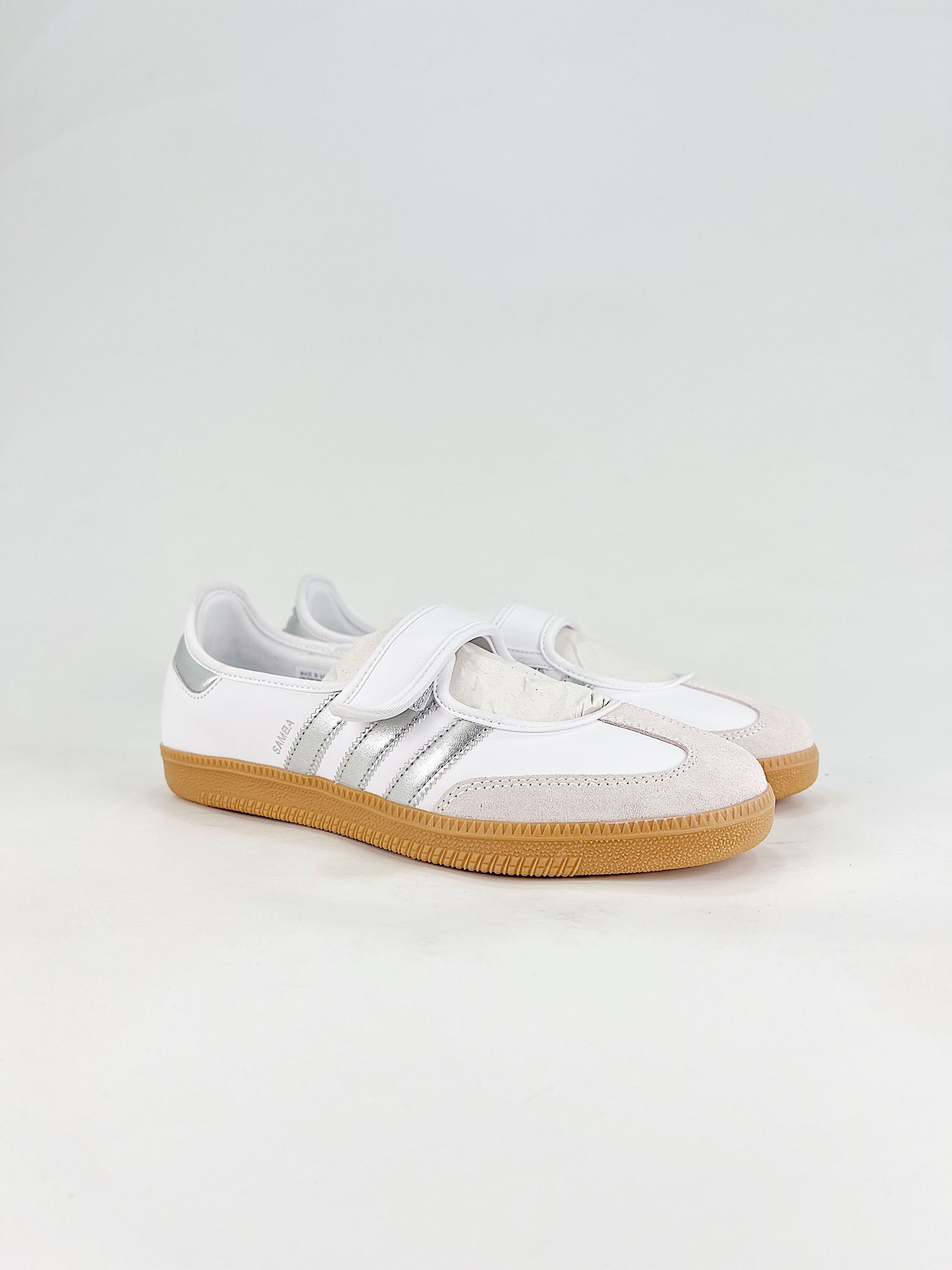 Adidas Originals Samba Jane Cloud White Silver Metallic Gum