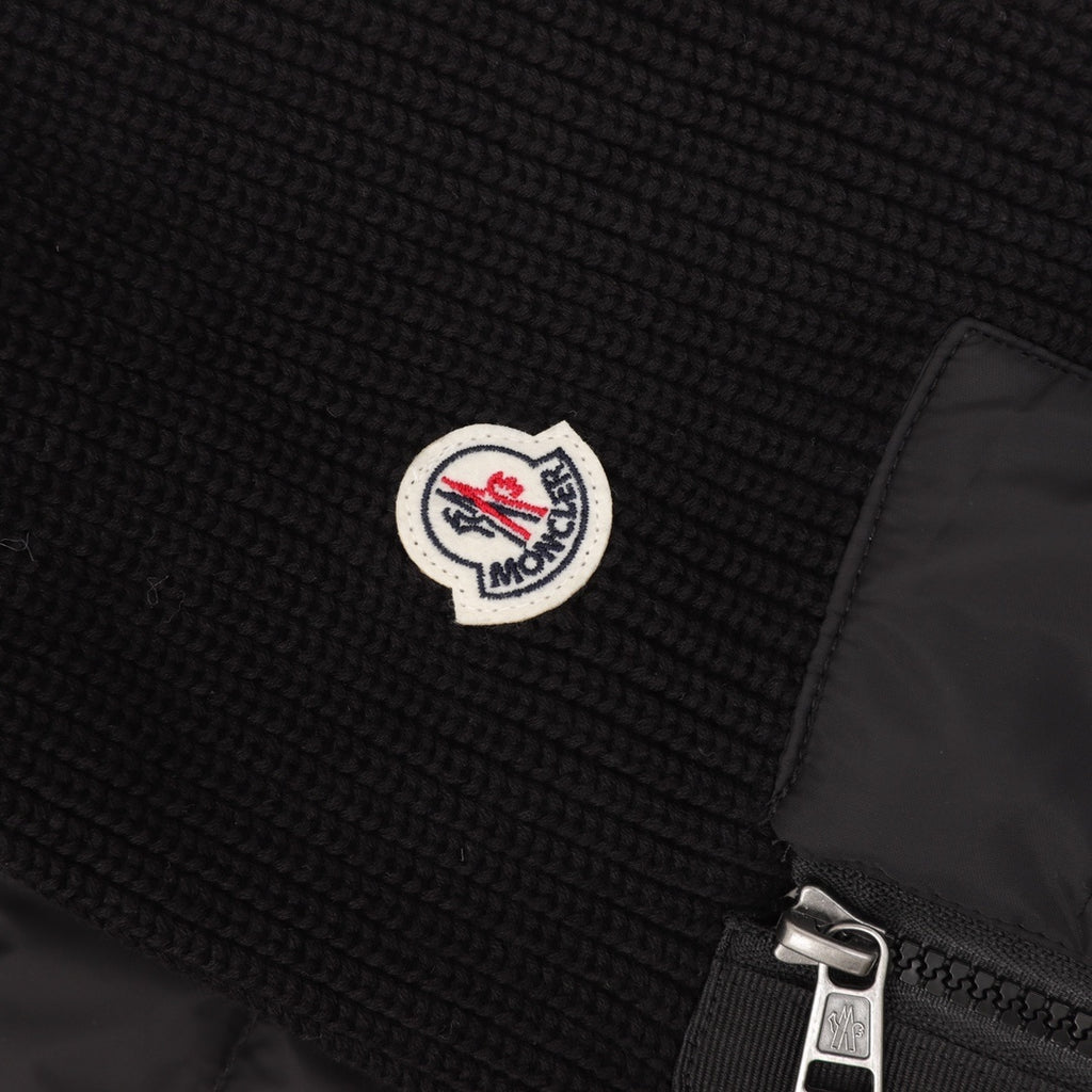 Cardigan Moncler in nylon e misto lana