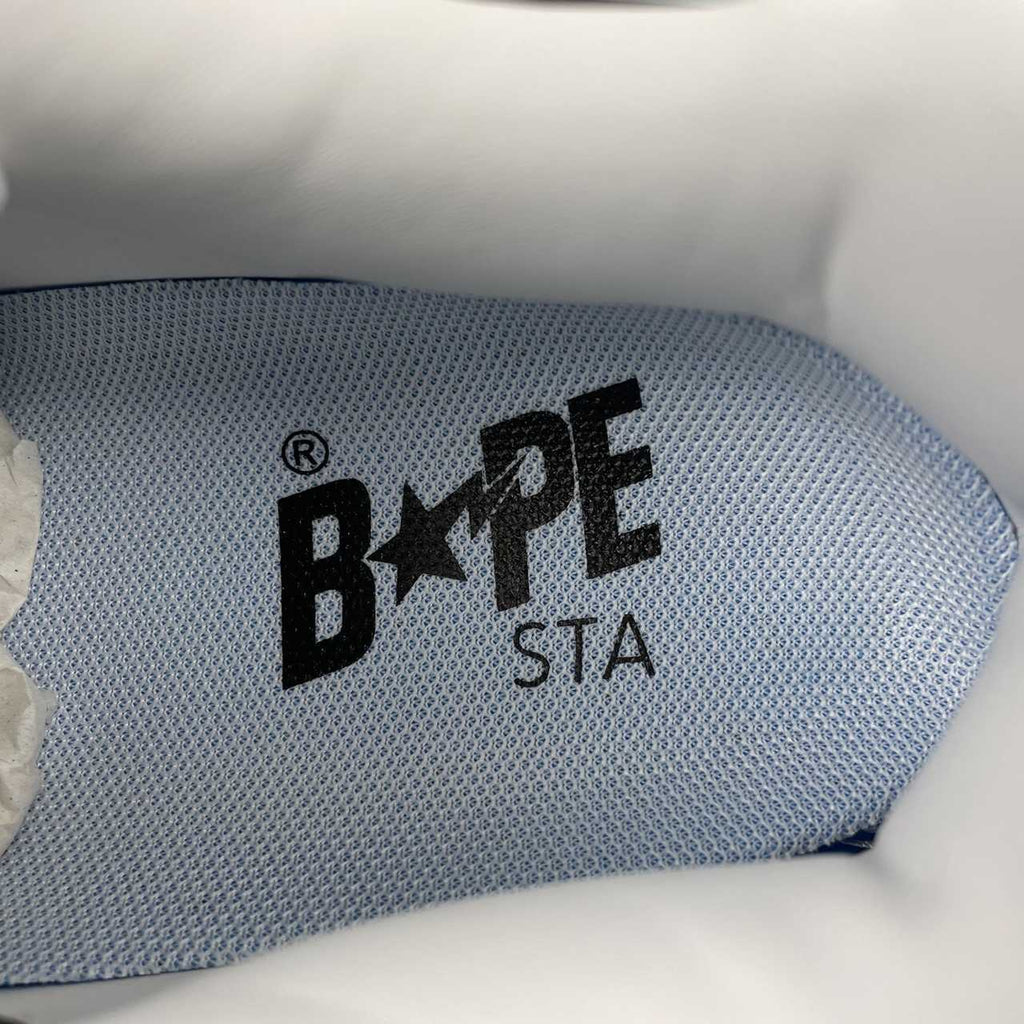 A Bathing Ape Sneakers da uomo in pelle verniciata Bape Sta bianco