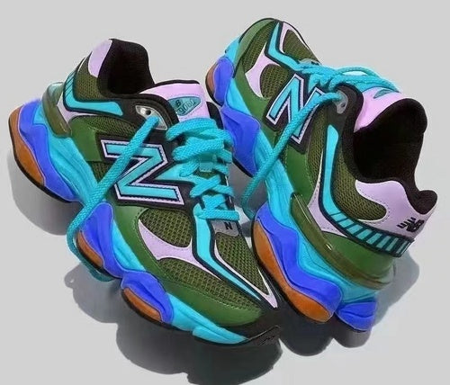 New Balance NB 9060 Warped Rare Olive Teal Pink