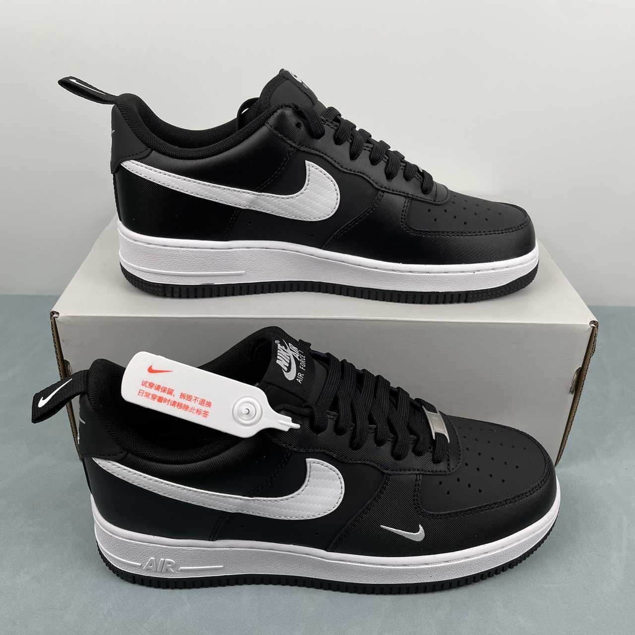 Nike Air Force 1 Low 07 TECH ESS Black White - VIBES MILANO