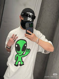 BALENCIAGA T-SHIRT HI THERE + DRIPLEY MEDIUM FIT BIANCO SPORCO