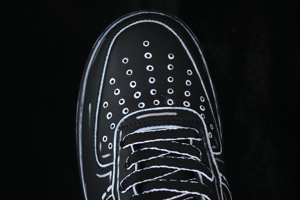 Nike Air Force 1 '07 Low Custom Cartoon Black
