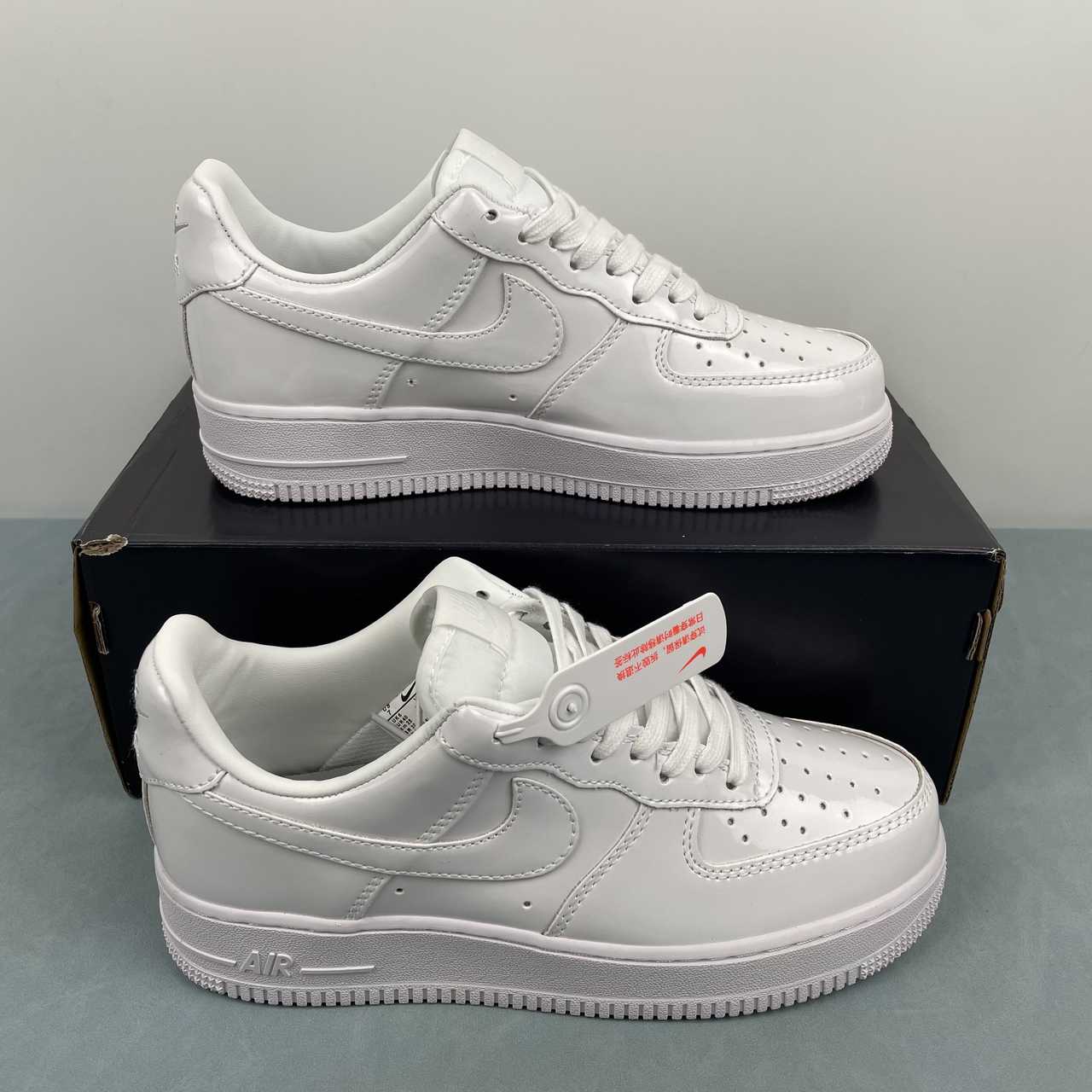 Nike Air Force 1 Low White Patent Leather - VIBES MILANO