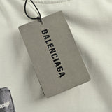BALENCIAGA T-SHIRT BASKETBALL SNEAKER OVERSIZE DA UOMO BIANCO SPORCO