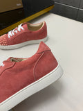 Christian Louboutin sneakers salmone Louis Junior Spikes Suede