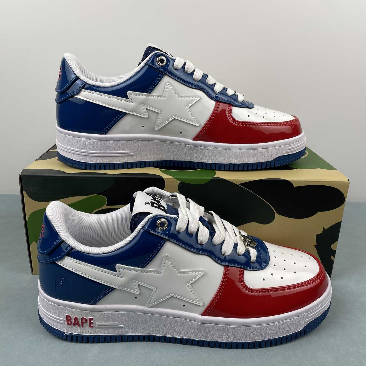 A Bathing Ape Bape STA FS-001 Low red/white/blue