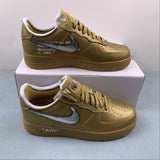Off White x Nike Air Force 1 Low 'Gold' AO4297-800