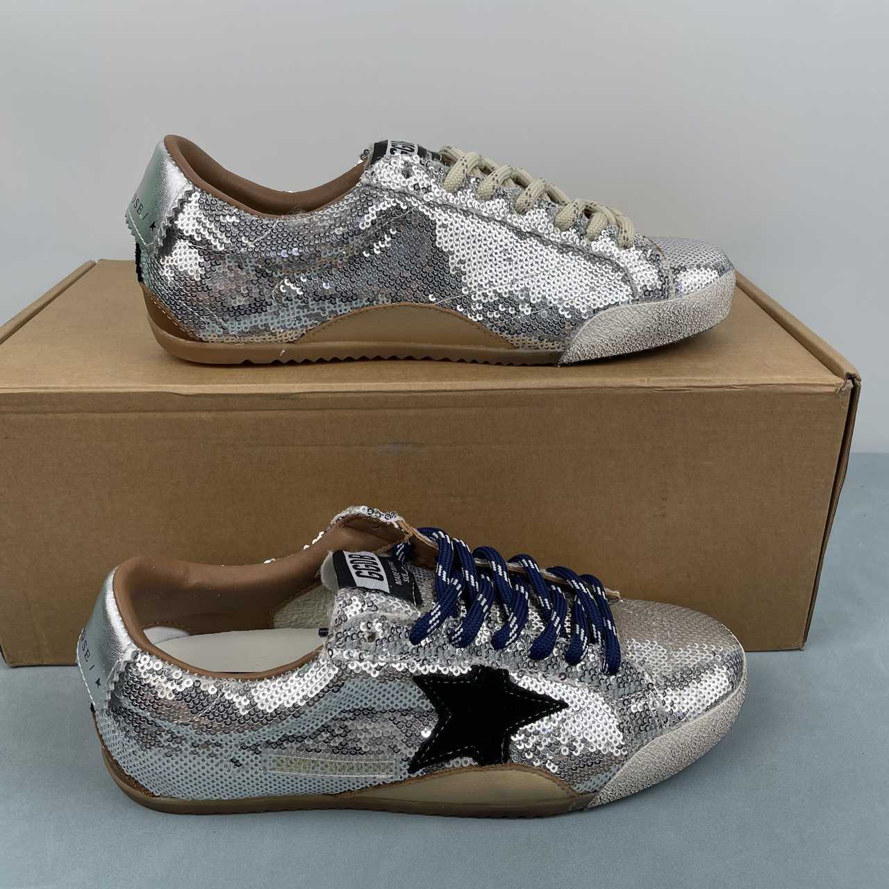 Golden Goose True - Star sneakers in paillettes argento - VIBES MILANO