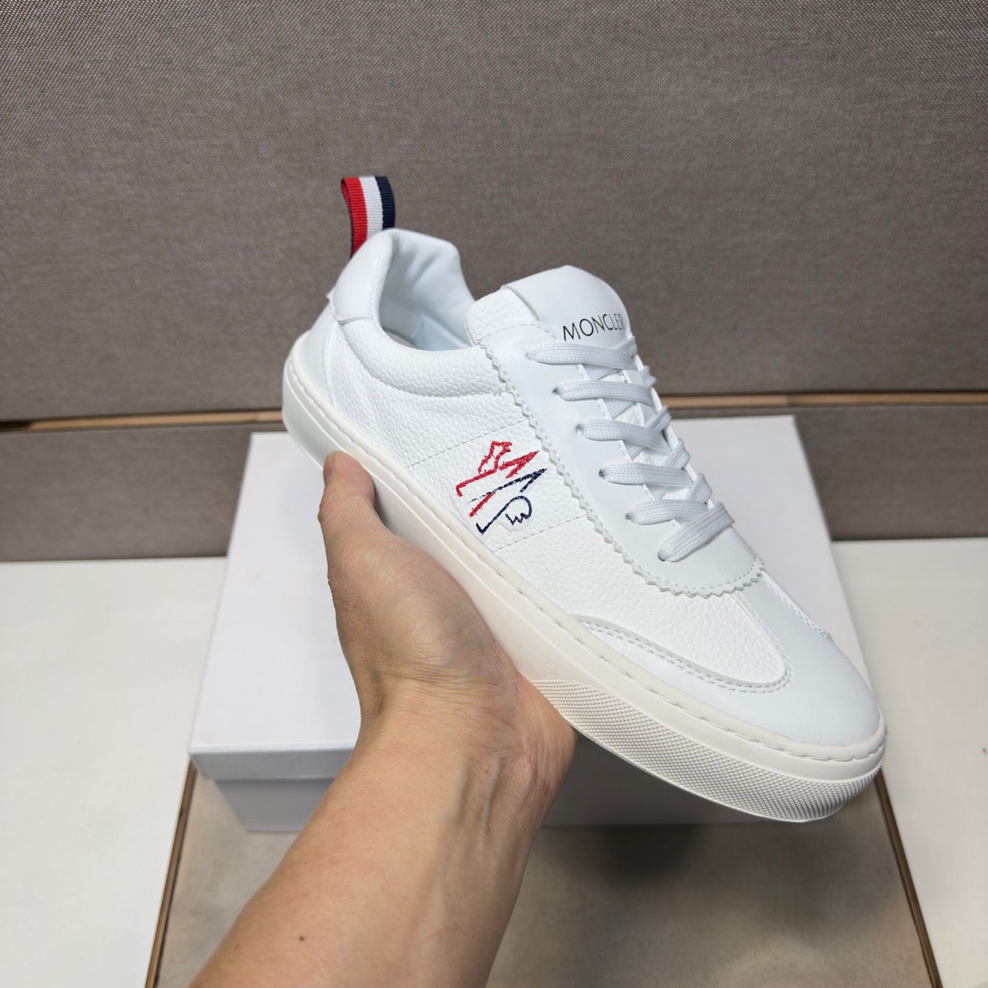Moncler unisex white sneakers