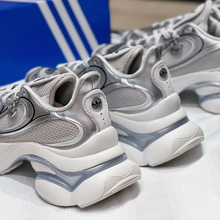Adidas Originals Ozvenuz CNY Chunky Platform Silver Metallic Grey White