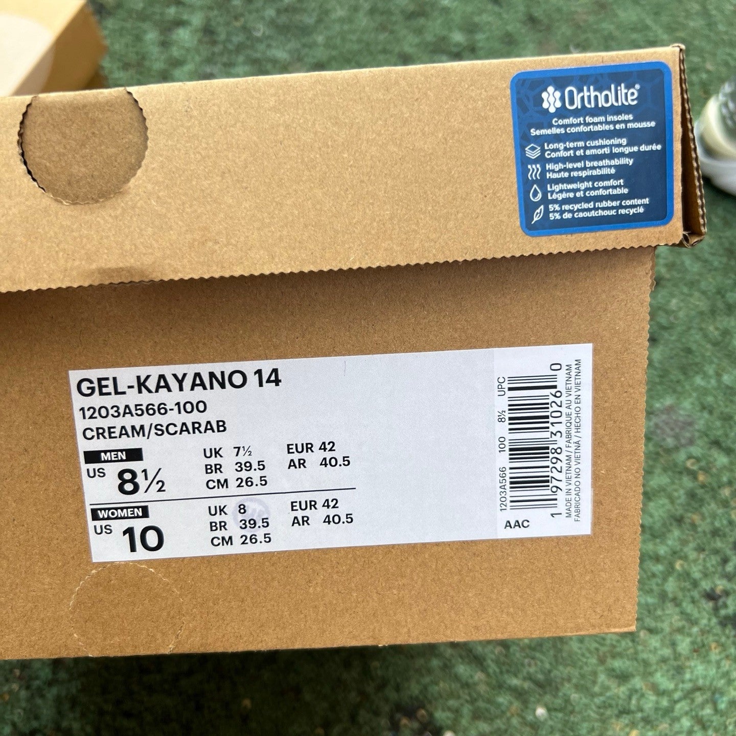 Asics Gel Kayano 14 Kith Cream Scarab