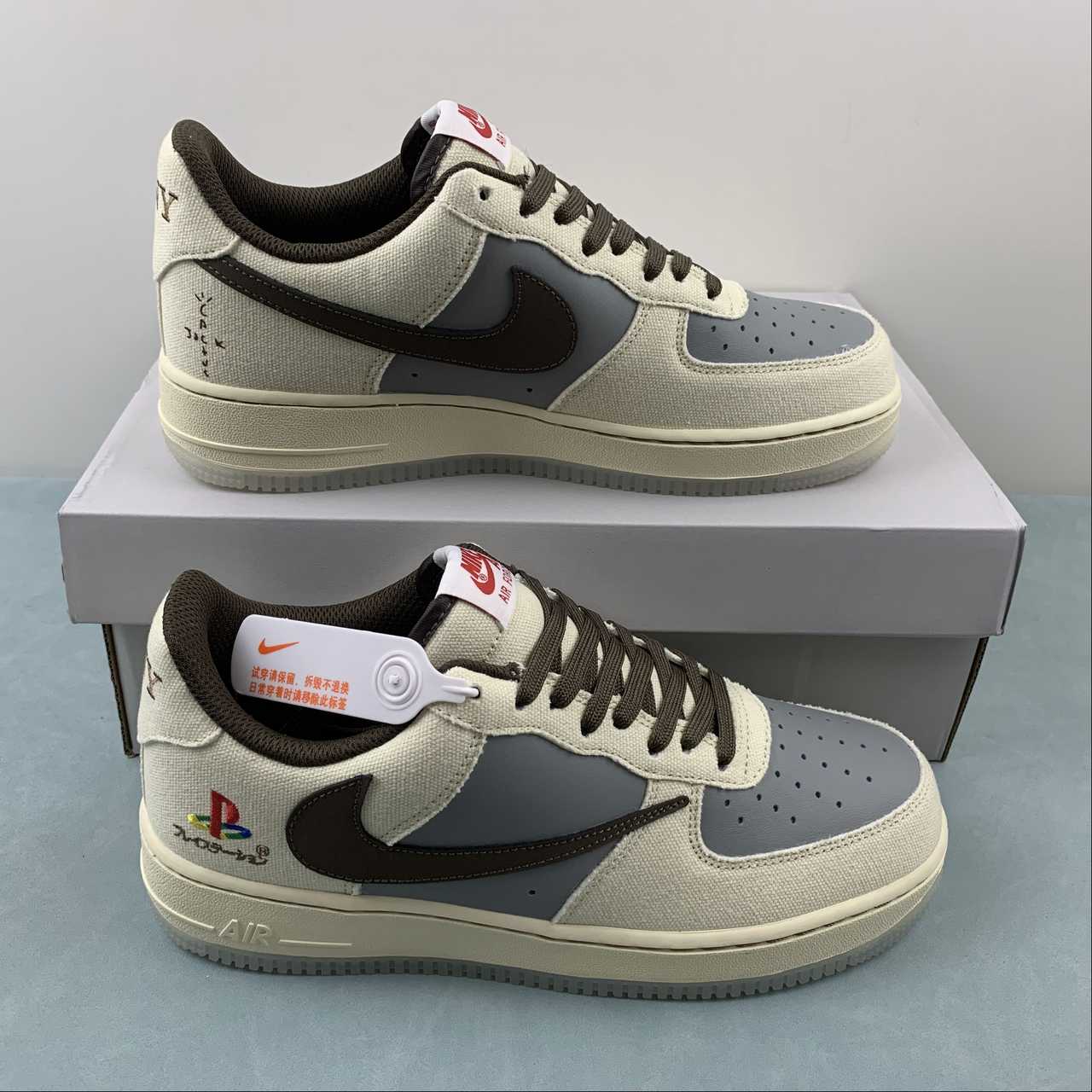 Nike Air Force 1 Low TS Travis Scott x Playstation Brown Grey BQ5826-208