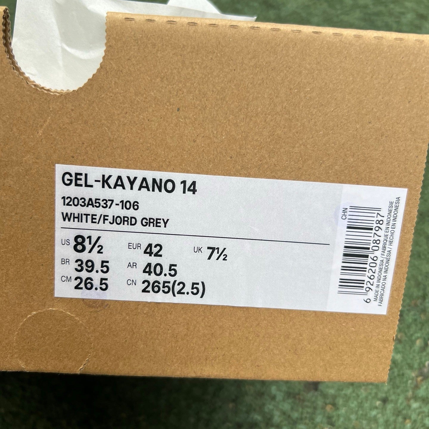 Asics Gel Kayano 14 White/Fjord Grey