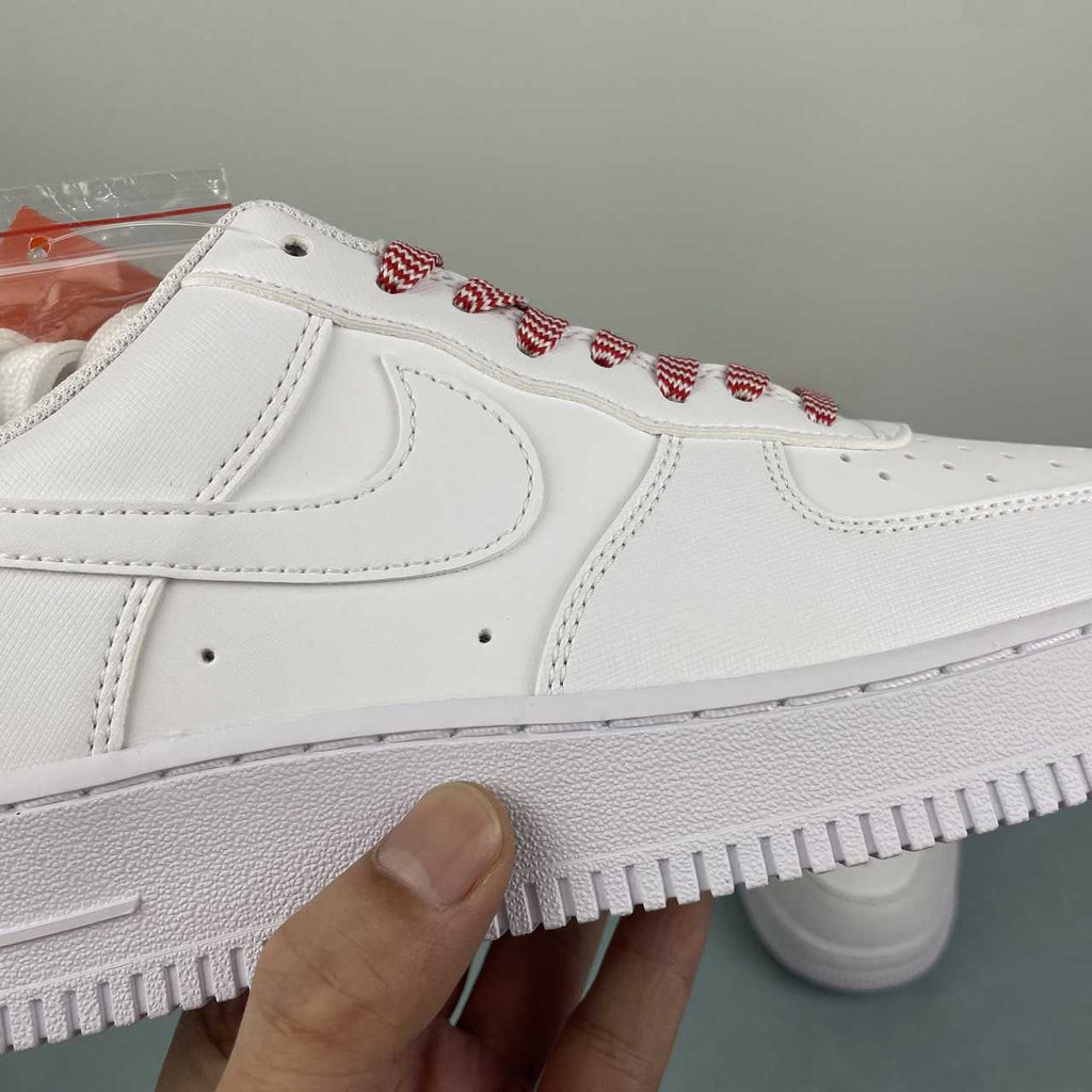 Nike Air Force 1 Low 07  White Pink Foam Metallic Silver Light Crimson