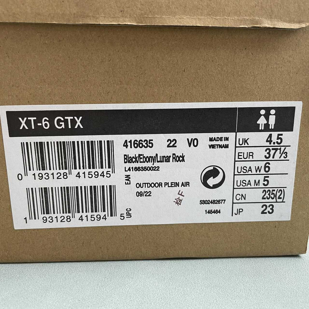 Salomon XT-6  GTX Goretex Black Ebony/Lunar Rock