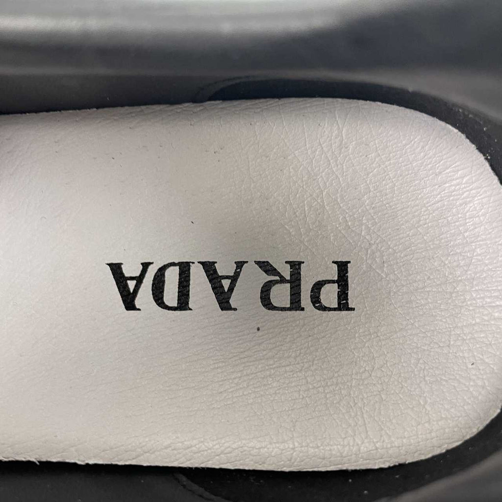 Prada sneakers in pelle con platform nero
