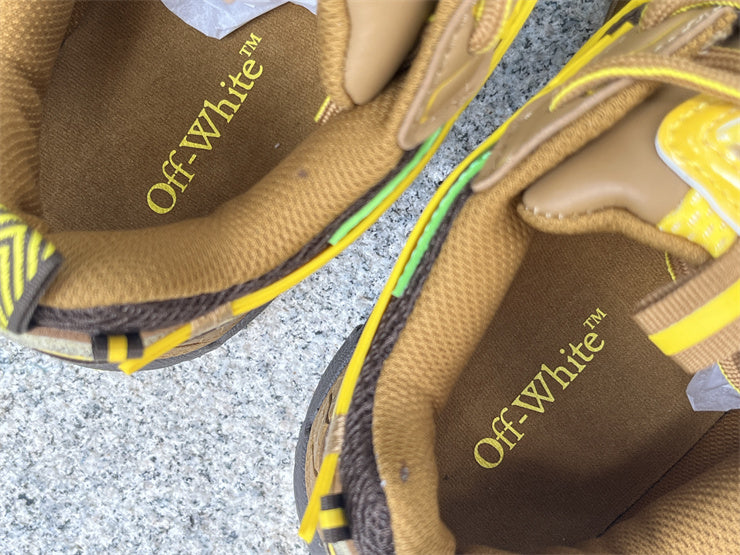 OFF-WHITE C/O VIRGIL ABLOH BE RIGHT BACK SNEAKER - BROWN YELLOW