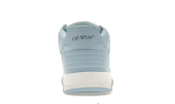 Off-White OOO Out Of Office sneakers in light blue and white leather 