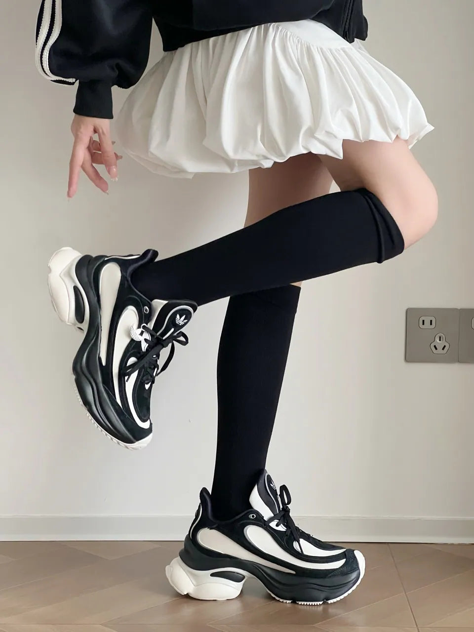 Adidas Originals Ozvenuz CNY Chunky Platform Black White