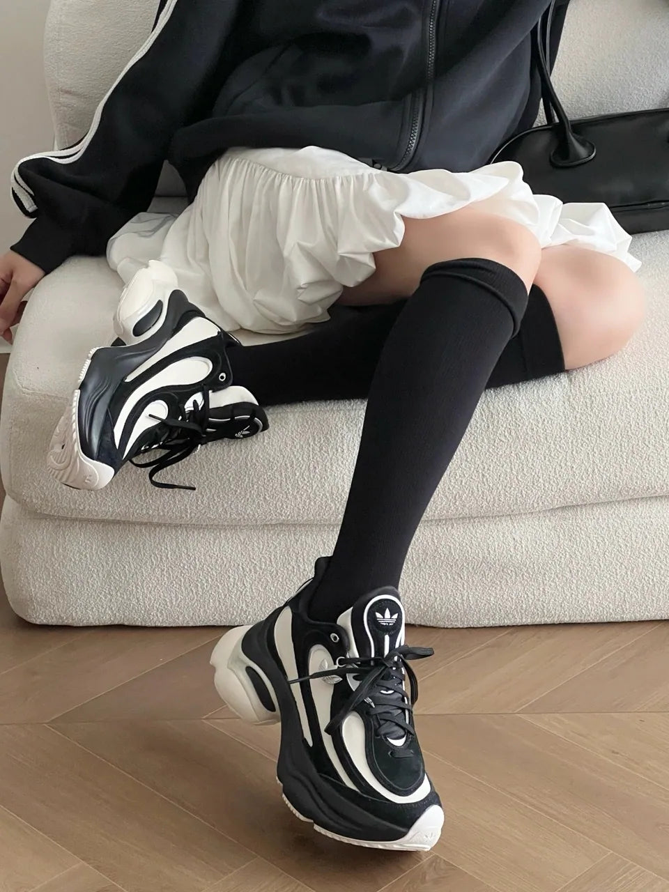 Adidas Originals Ozvenuz CNY Chunky Platform Black White