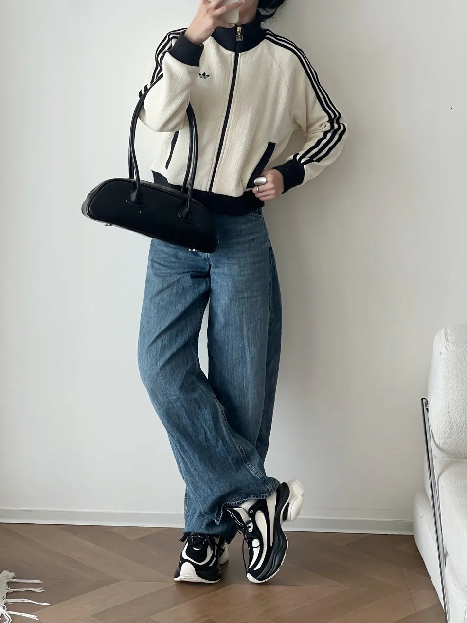 Adidas Originals Ozvenuz CNY Chunky Platform Black White