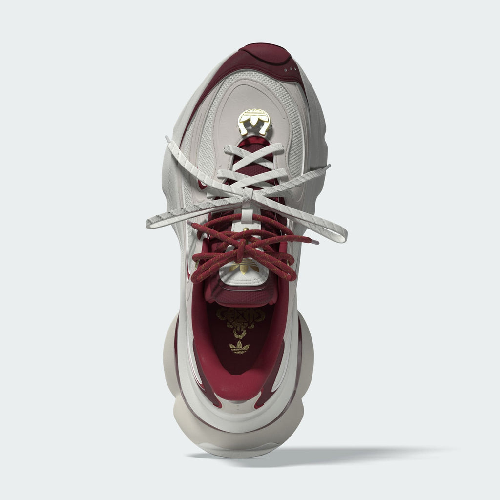 Adidas Originals Ozvenuz CNY Chunky Platform Cloud White Collegiate Burgundy