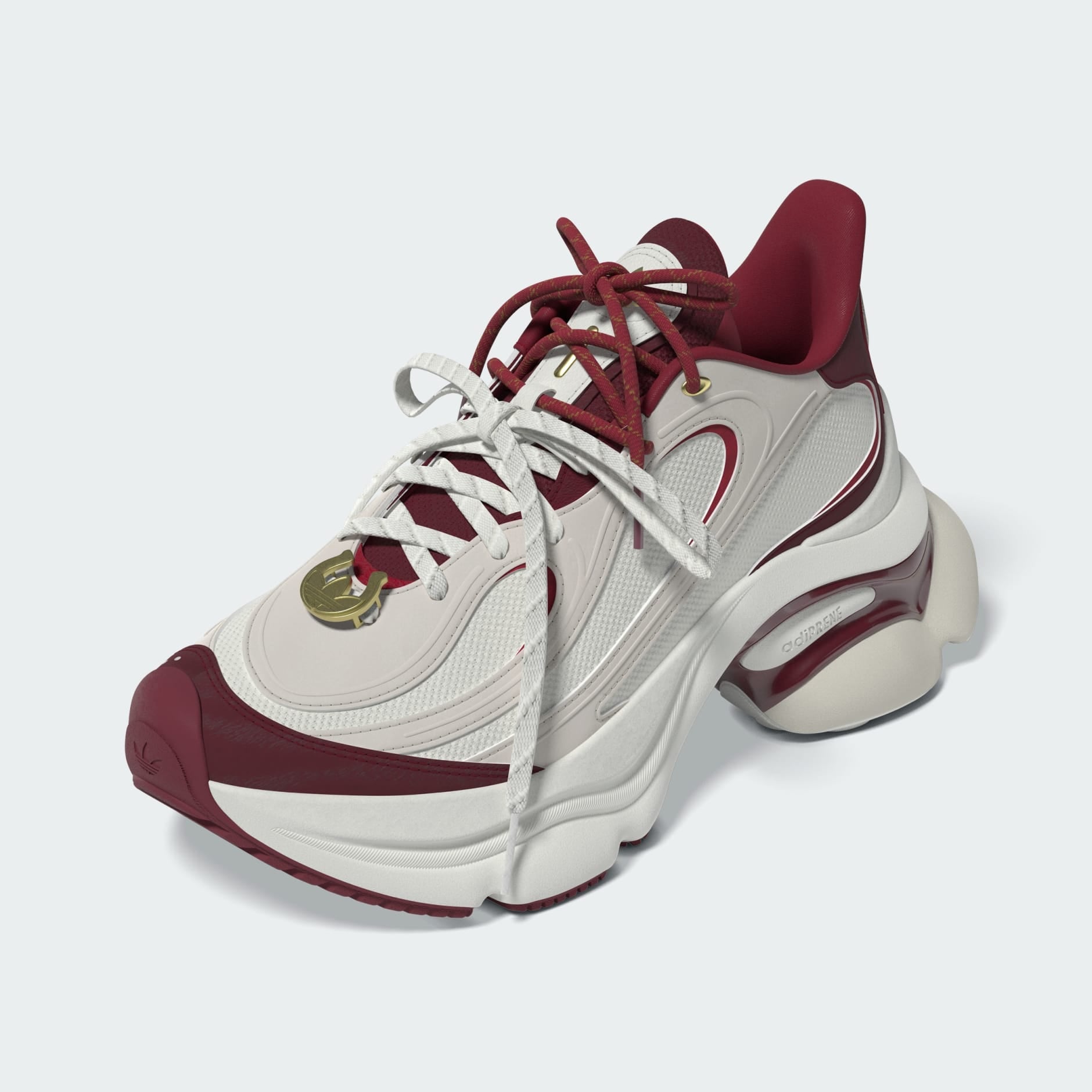 Adidas Originals Ozvenuz CNY Chunky Platform Cloud White Collegiate Burgundy