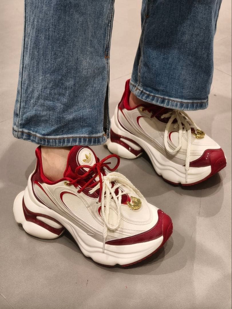 Adidas Originals Ozvenuz CNY Chunky Platform Cloud White Collegiate Burgundy