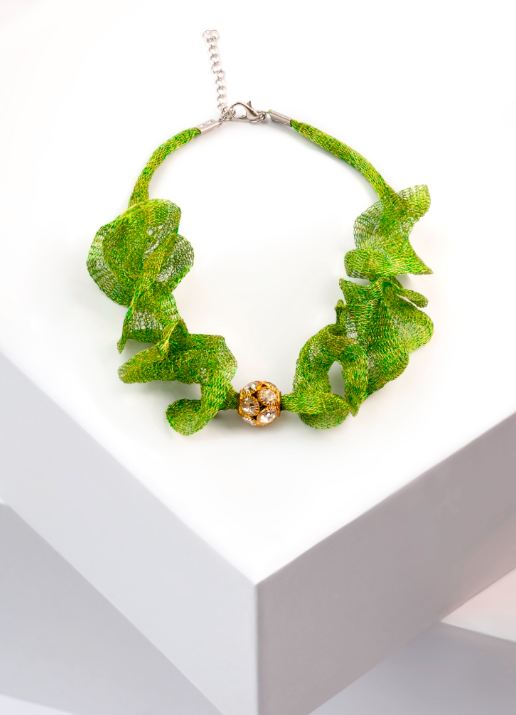 Collana in Titanio con Pandahall in cristalli