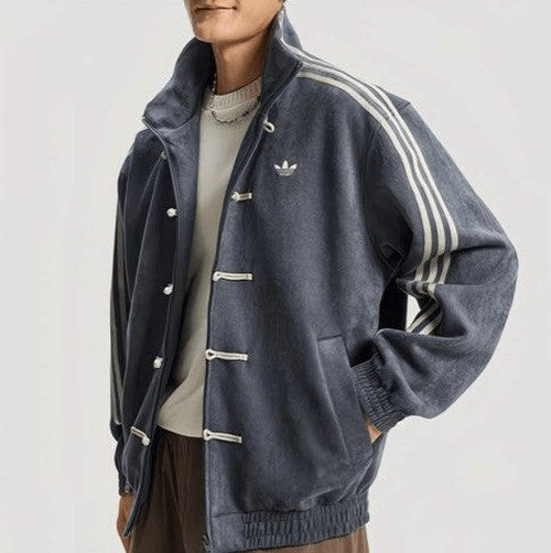 Adidas Tang Jacket felpa Chinese New Year grigio fumo