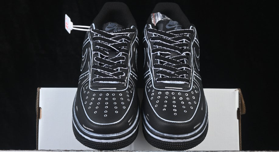 Nike Air Force 1 '07 Low Custom Cartoon Black