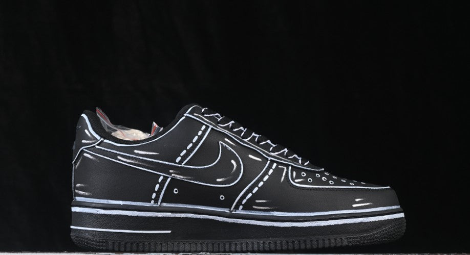 Nike Air Force 1 '07 Low Custom Cartoon Black