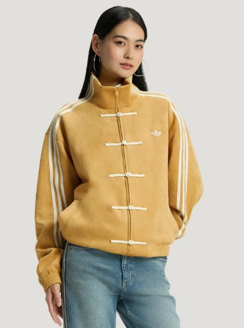 Adidas Tang Jacket felpa Chinese New Year senape dettaglio dei bottoni - VIBES MILANO