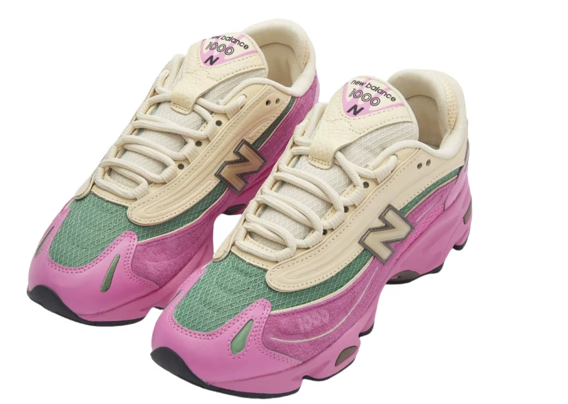 New Balance 1000 rosa beige verde