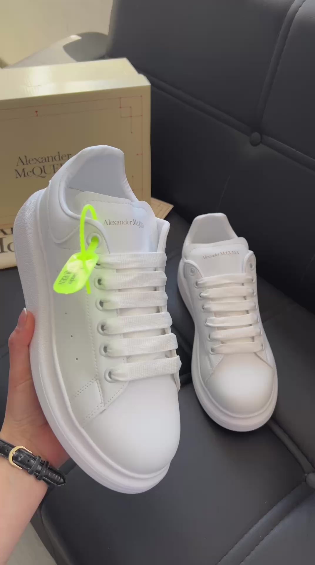 Alexander McQueen sneakers suola oversize total white