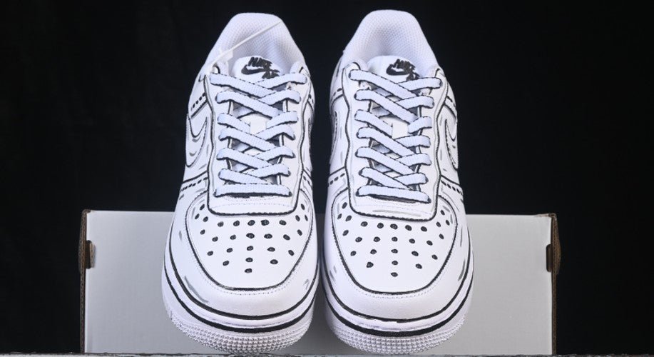 Nike Air Force 1 '07 Low Custom Cartoon White - VIBES MILANO