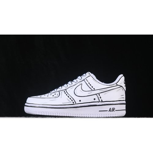 Nike Air Force 1 '07 Low Custom Cartoon White - VIBES MILANO