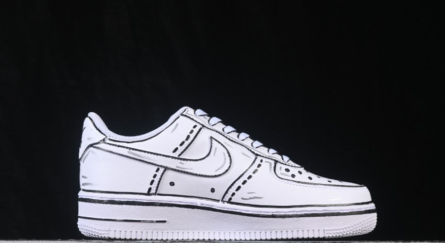 Nike Air Force 1 '07 Low Custom Cartoon White - VIBES MILANO