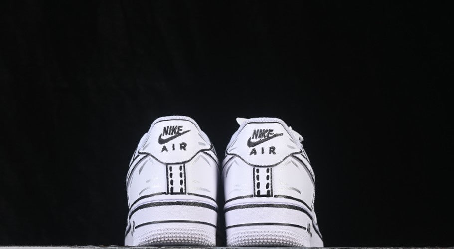 Nike Air Force 1 '07 Low Custom Cartoon White - VIBES MILANO